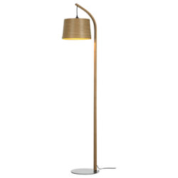 Tom Raffield Mullion Grey Base Floor Lamp, Oak